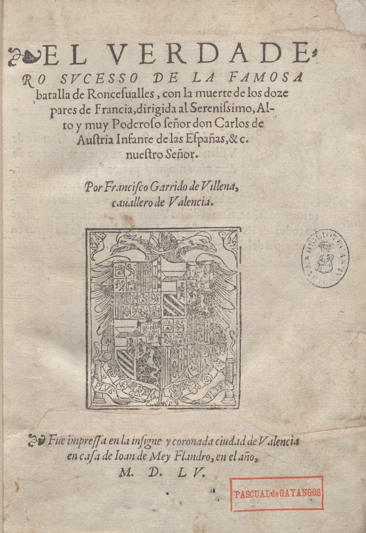 Roncesvalles, Valencia, 1555