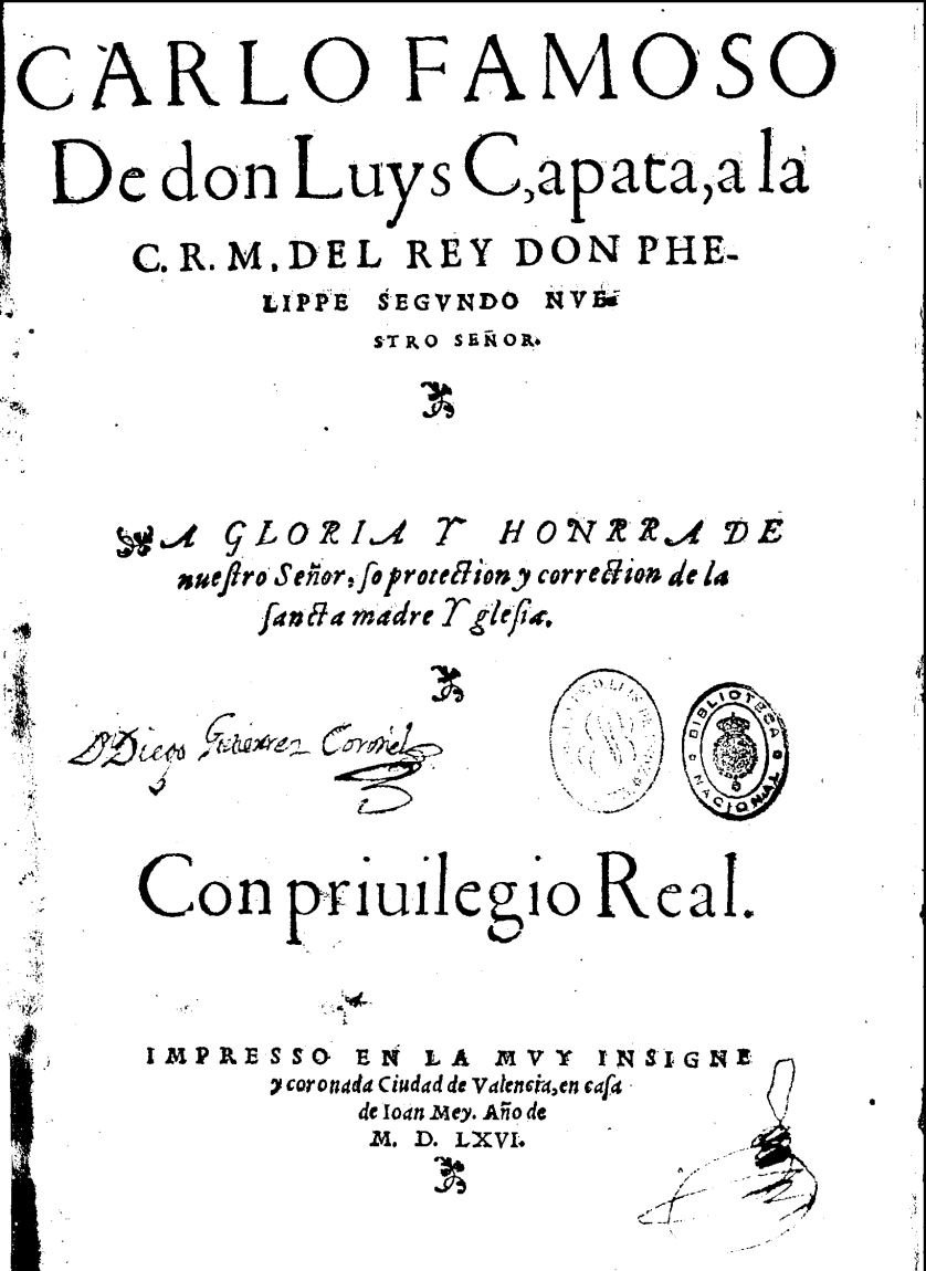Carlo Famoso, Valencia, 1566