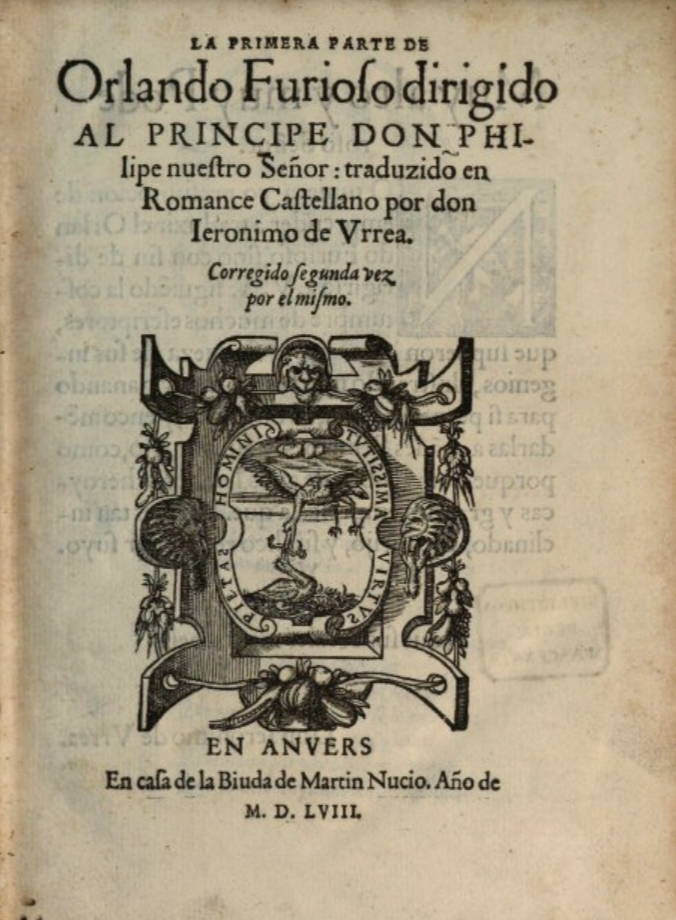 Orlando furioso, Amberes, 1558