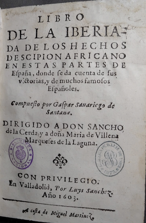 La Iberiada, Valladolid, 1603