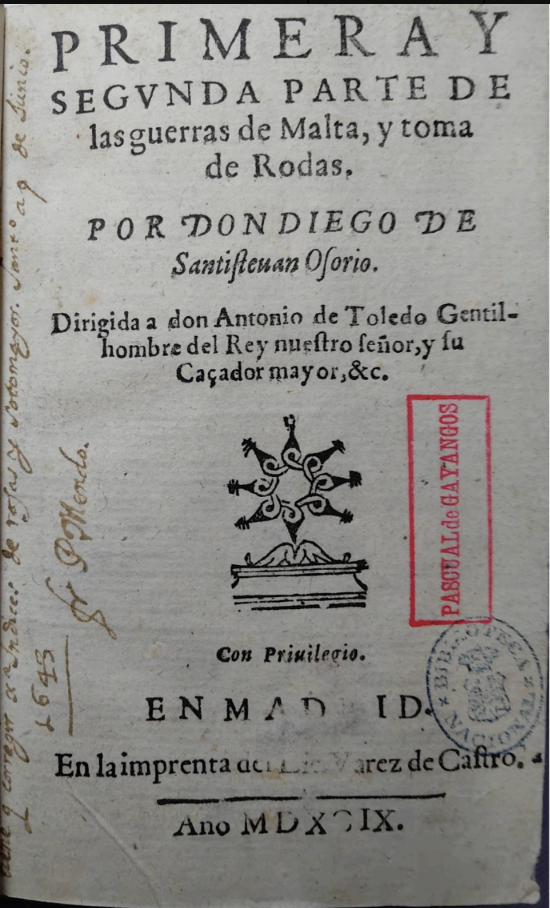 Guerras de Malta y toma de Rodas (I e II parte), 1599